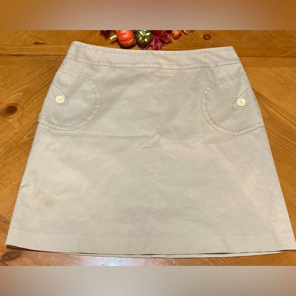 J. McLaughlin Dillards tan skirt Size 8 - Picture 4 of 5